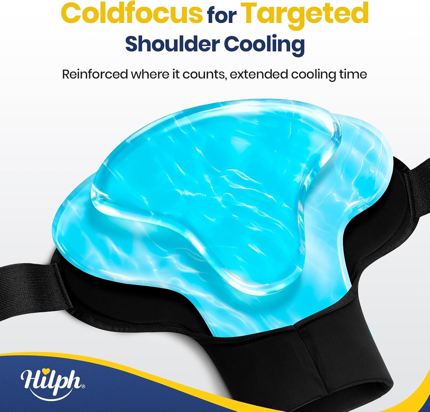 Shoulder Ice Pack Wrap for Rotator Cuff & Arm, Double-Layer Gel Shoulder Cold Therapy Wrap with Compression for Targeted Area, Easy to Put on & Take Off, Flexible Fit for Men & Women, Medium